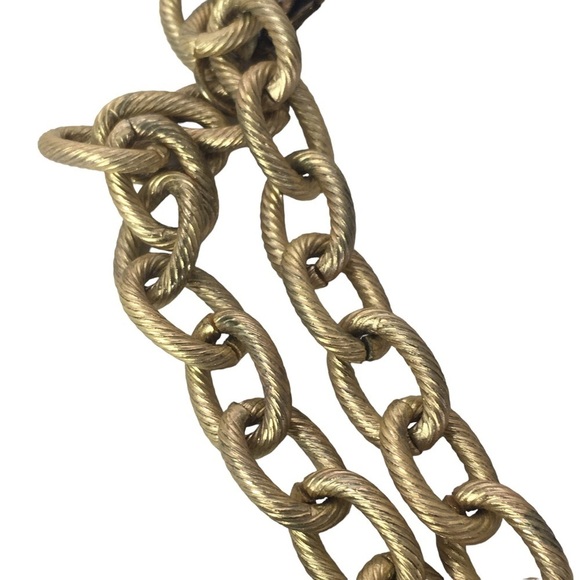 EXPRESS Pink Semi Precious Stone Pink Quartz Pendant Necklace Gold Tone 34" - Picture 5 of 6